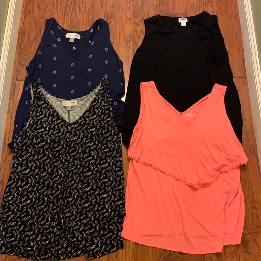 Lot of maternity tanks size large